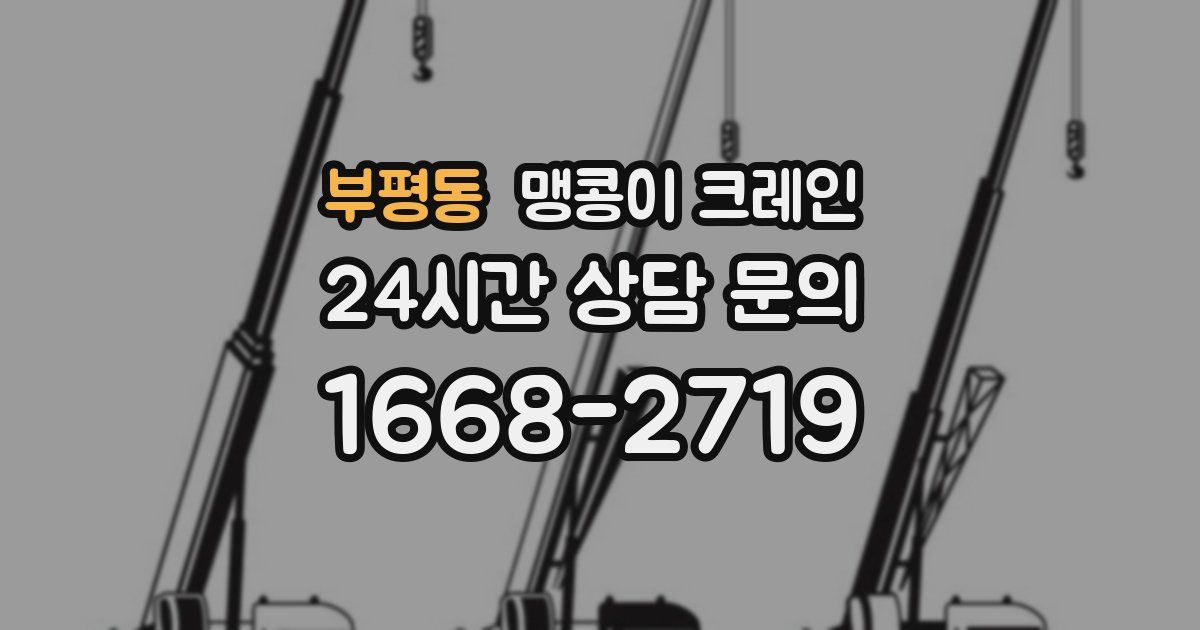 부평동 맹콩이 크레인