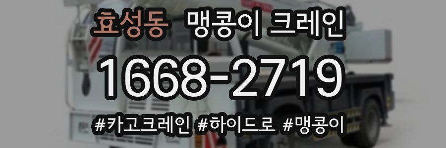 효성동 맹콩이 크레인