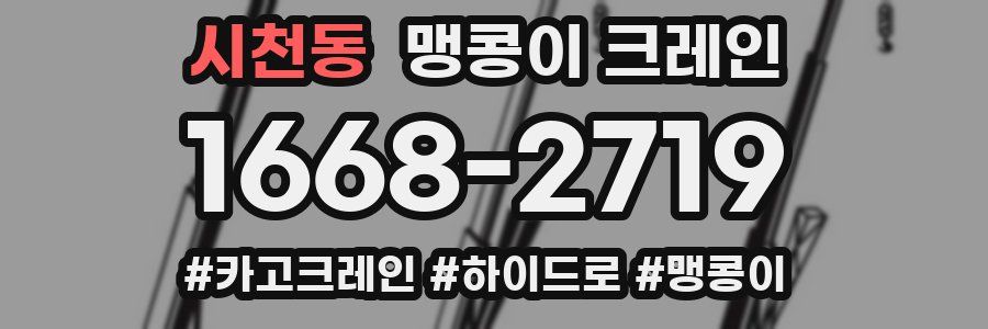 시천동 맹콩이 크레인