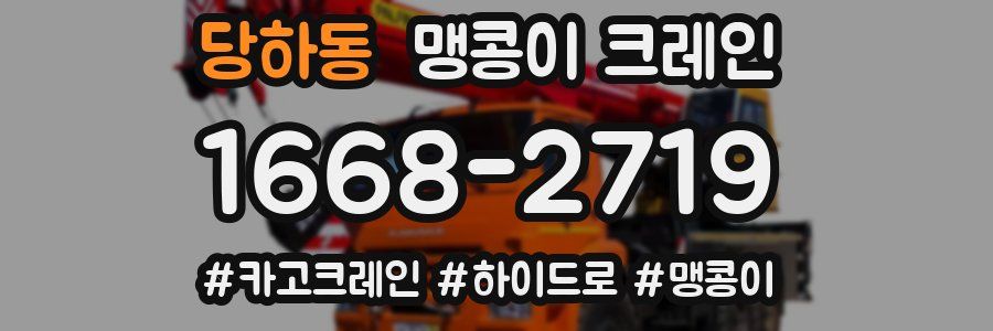 당하동 맹콩이 크레인