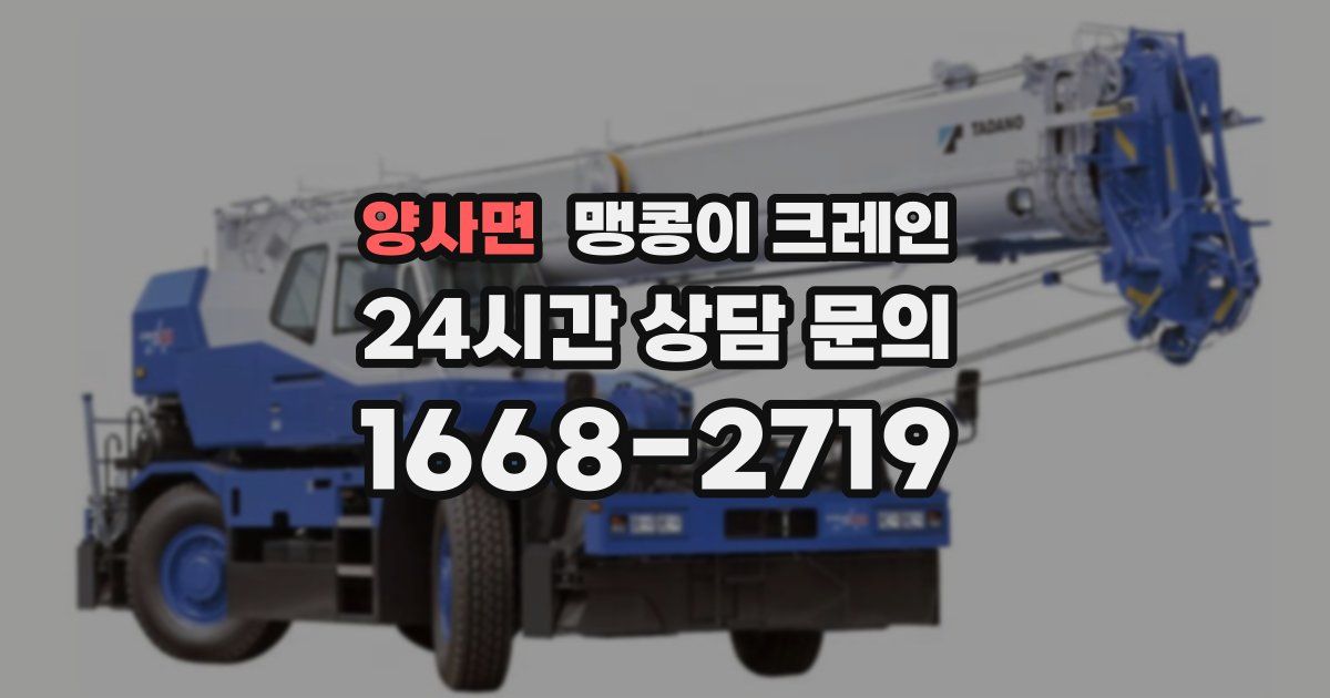 양사면 맹콩이 크레인