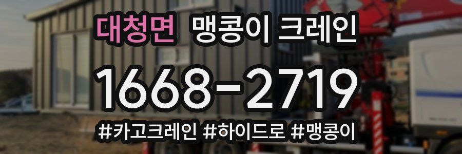 대청면 맹콩이 크레인