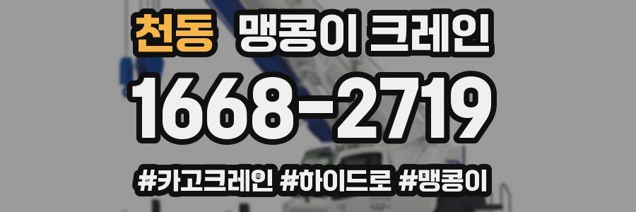 천동 맹콩이 크레인