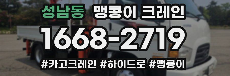 성남동 맹콩이 크레인