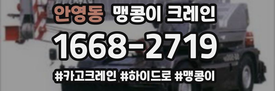 안영동 맹콩이 크레인