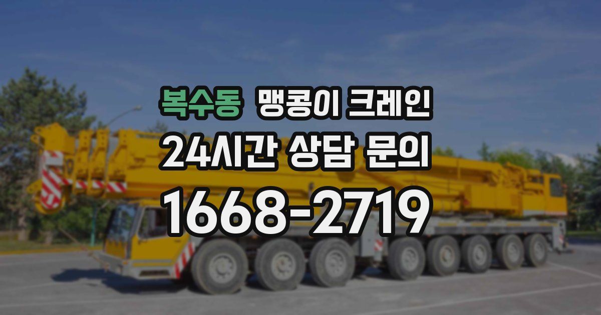 복수동 맹콩이 크레인