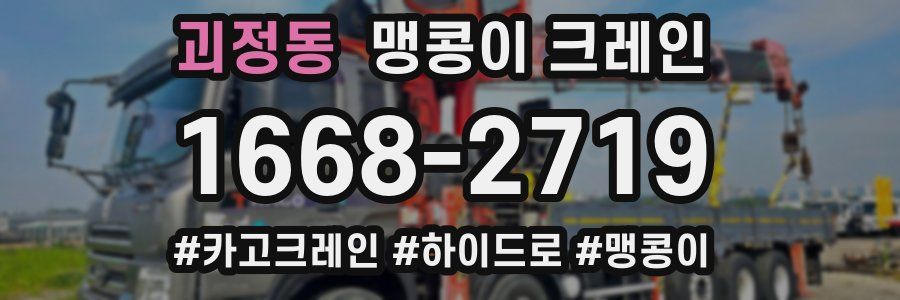 괴정동 맹콩이 크레인