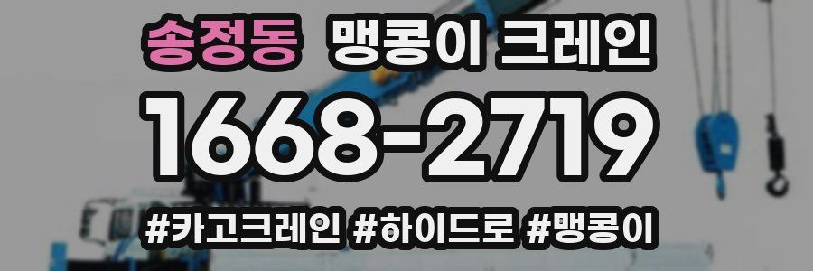 송정동 맹콩이 크레인