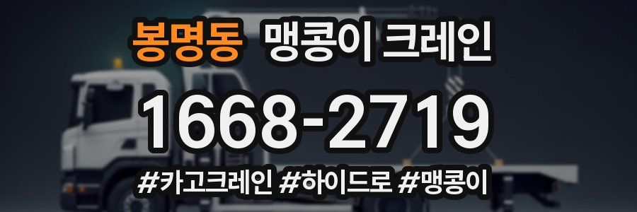 봉명동 맹콩이 크레인