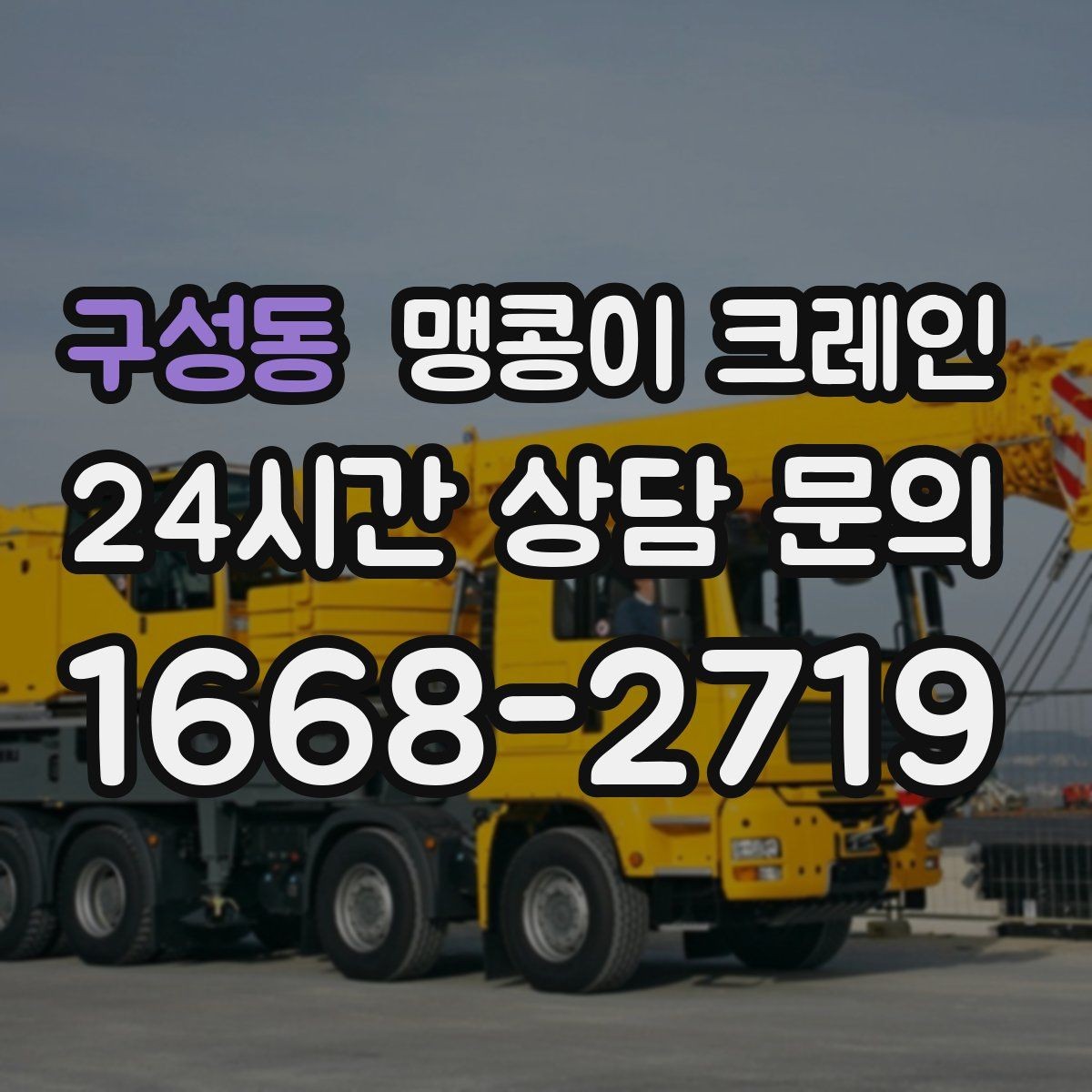 구성동 맹콩이 크레인 컨테이너 내부 장비 반입에 적합한 이유