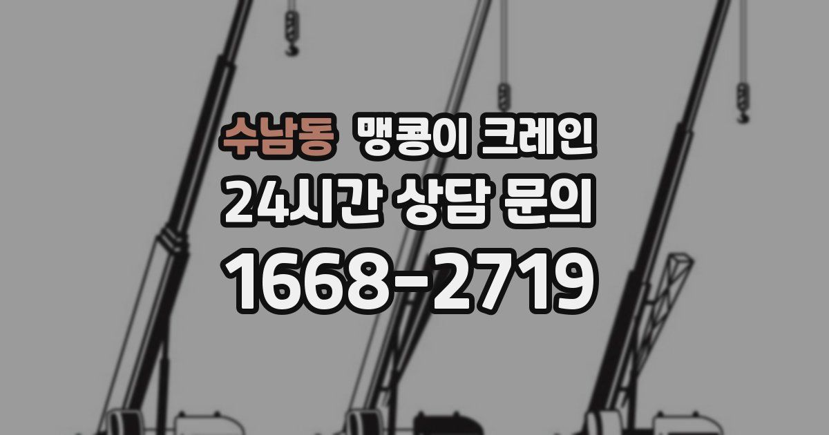 수남동 맹콩이 크레인
