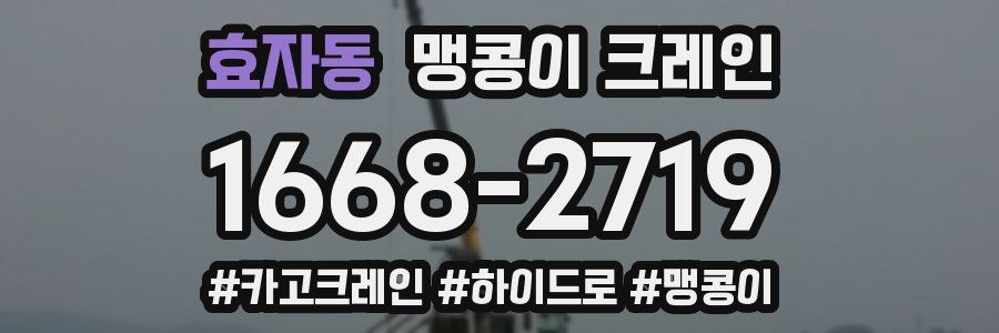 효자동 맹콩이 크레인