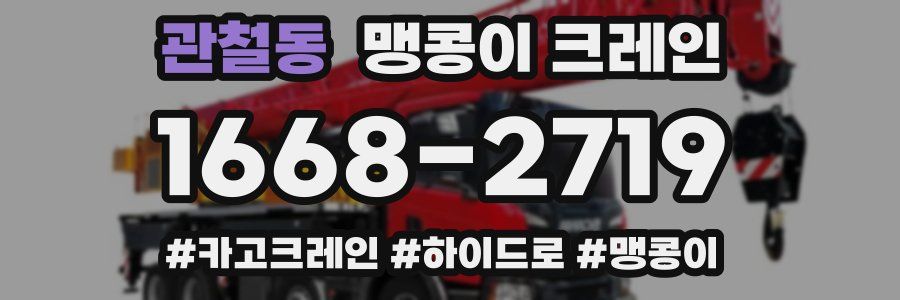 관철동 맹콩이 크레인