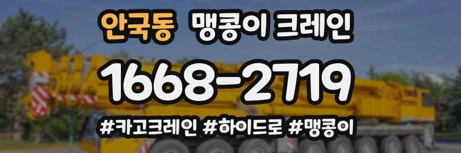 안국동 맹콩이 크레인