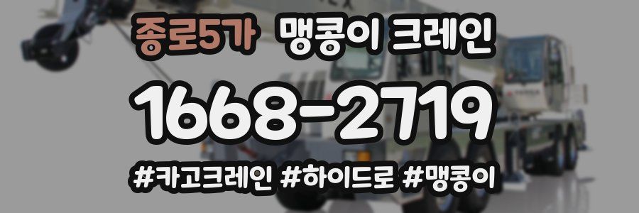 종로5가 맹콩이 크레인