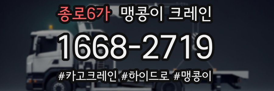 종로6가 맹콩이 크레인