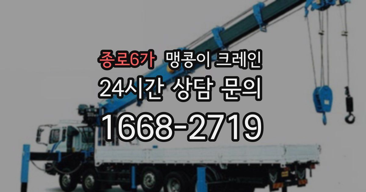 종로6가 맹콩이 크레인