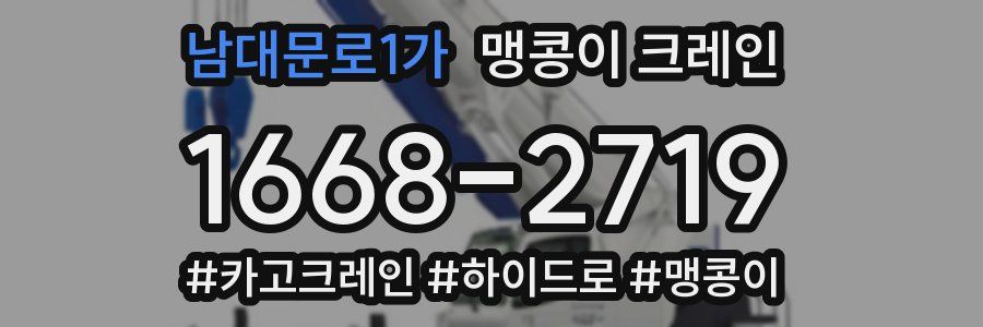 남대문로1가 맹콩이 크레인