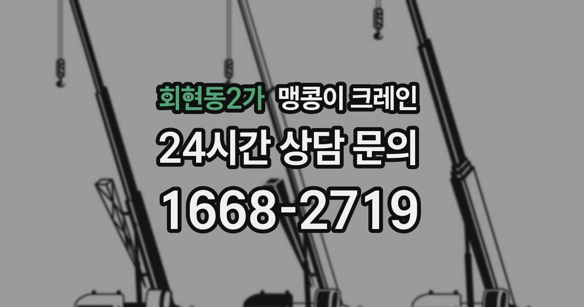 회현동2가 맹콩이 크레인