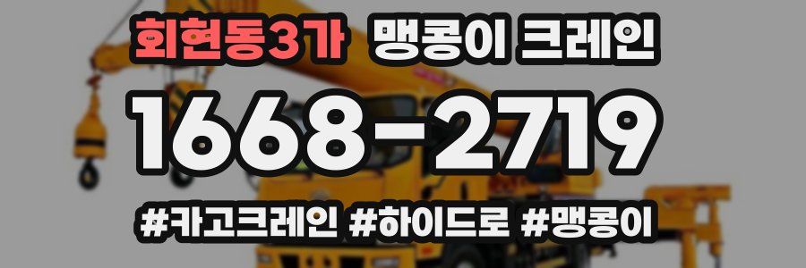 회현동3가 맹콩이 크레인