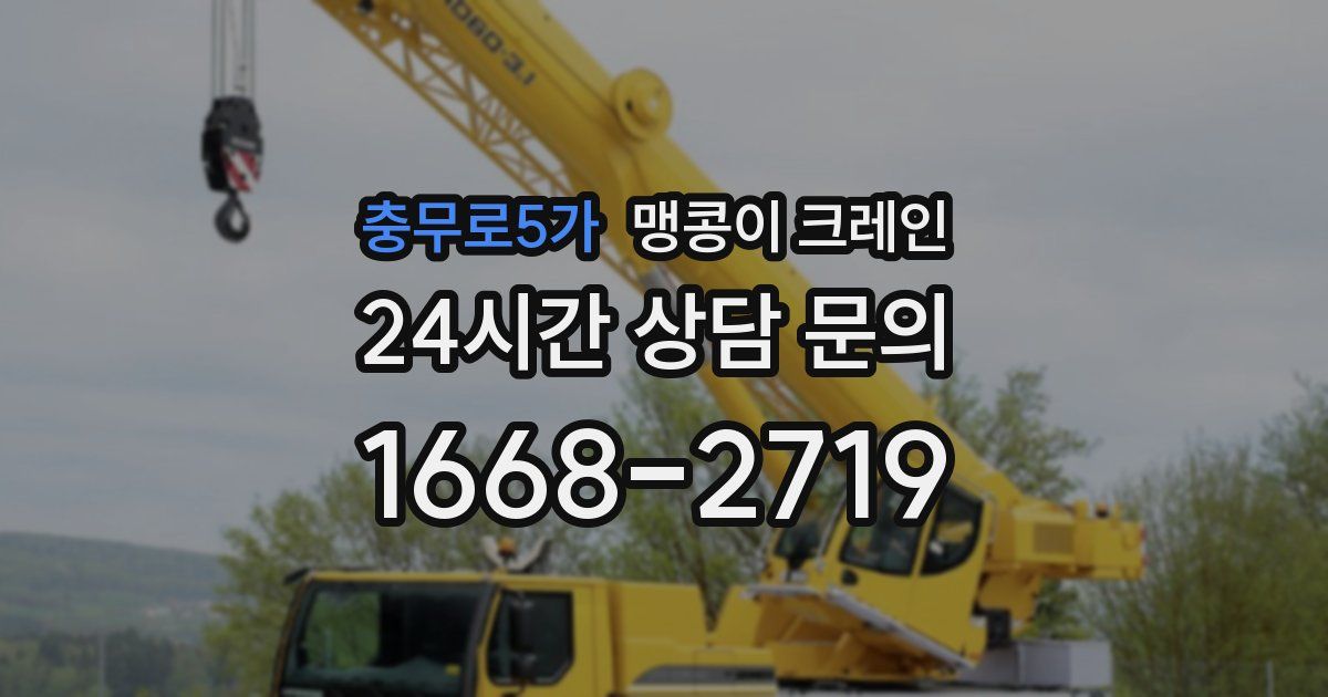 충무로5가 맹콩이 크레인