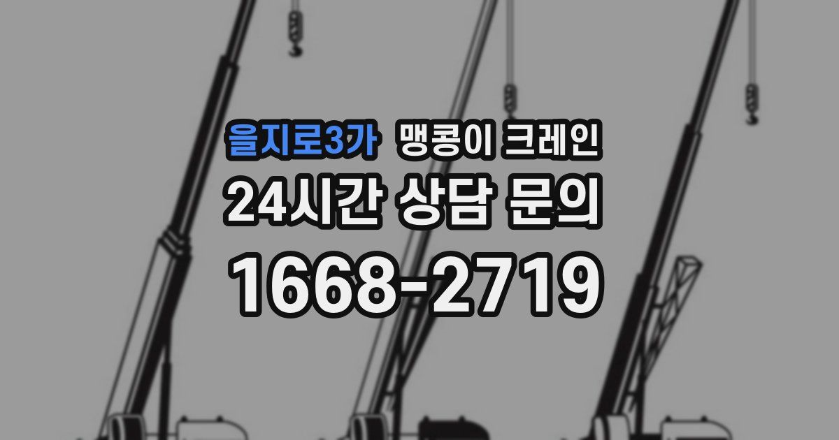 을지로3가 맹콩이 크레인