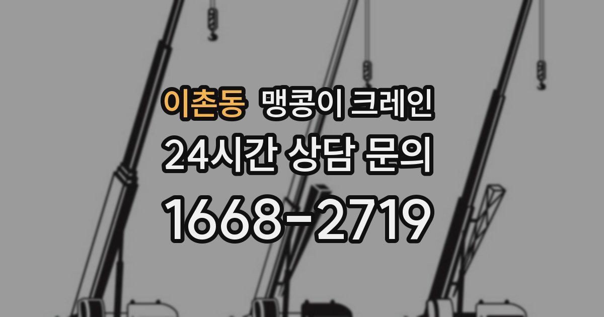 이촌동 맹콩이 크레인