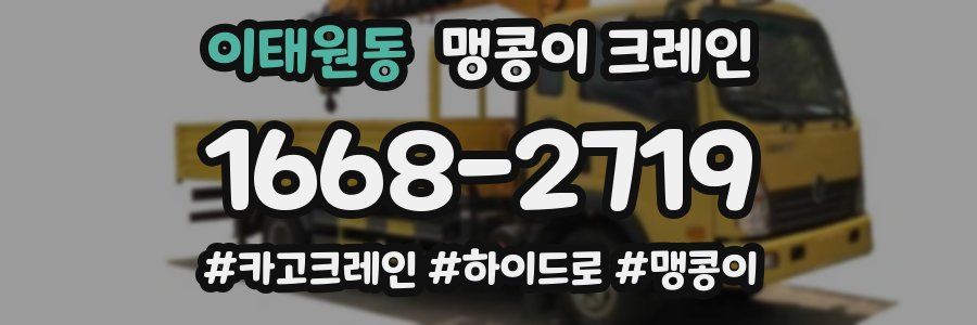 이태원동 맹콩이 크레인