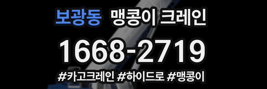 보광동 맹콩이 크레인