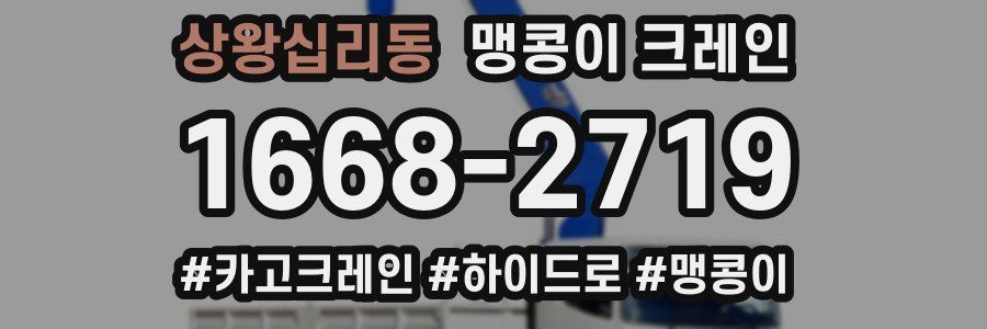 상왕십리동 맹콩이 크레인