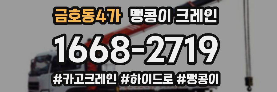 금호동4가 맹콩이 크레인