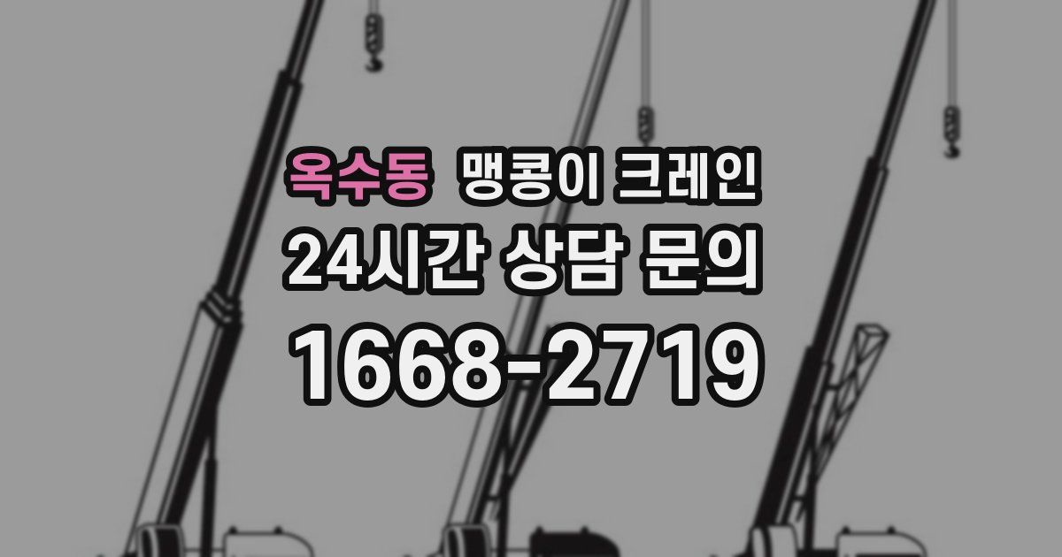 옥수동 맹콩이 크레인