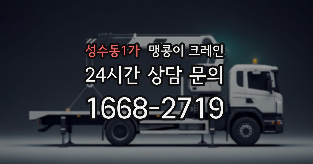 성수동1가 맹콩이 크레인