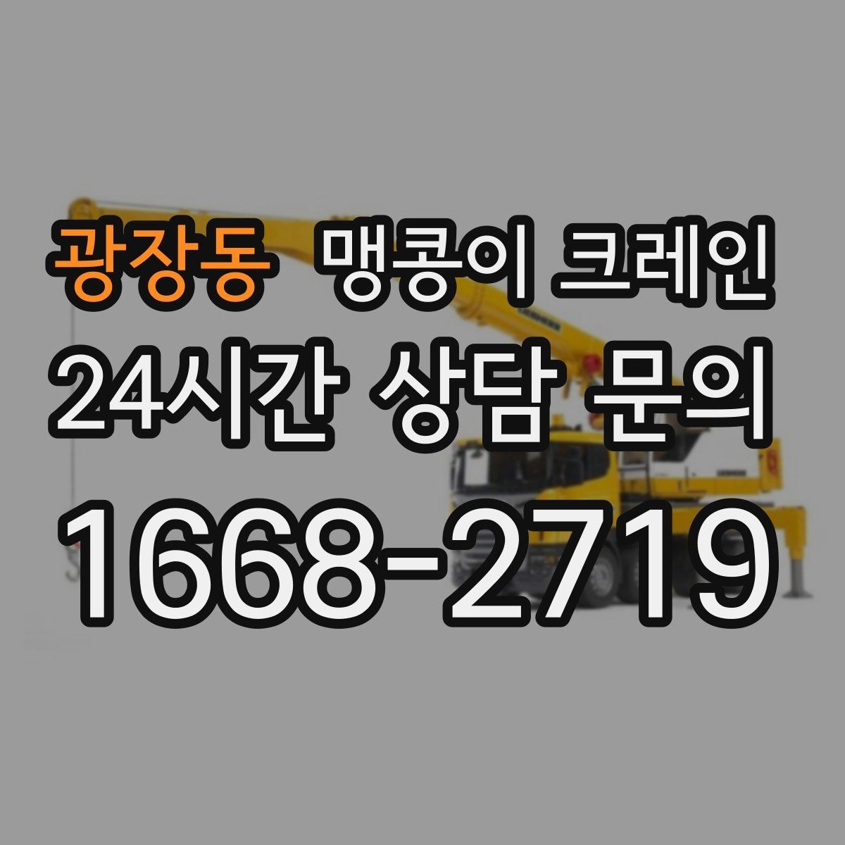 광장동 맹콩이 크레인 컨테이너 내부 장비 반입에 적합한 이유