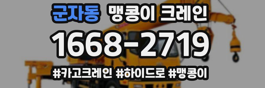 군자동 맹콩이 크레인