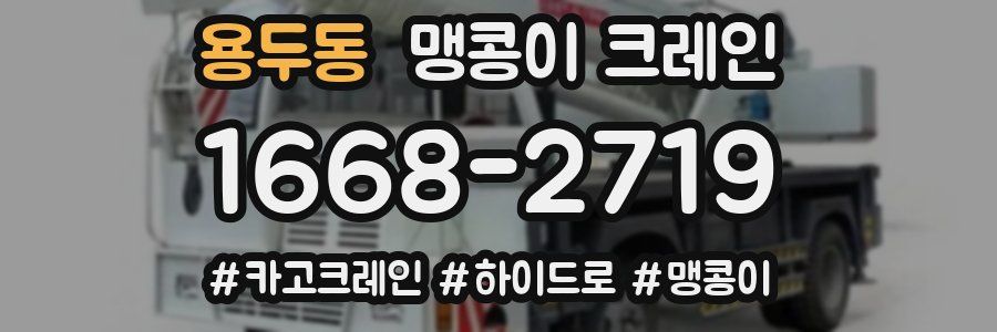 용두동 맹콩이 크레인