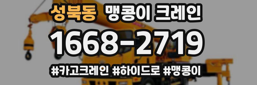성북동 맹콩이 크레인