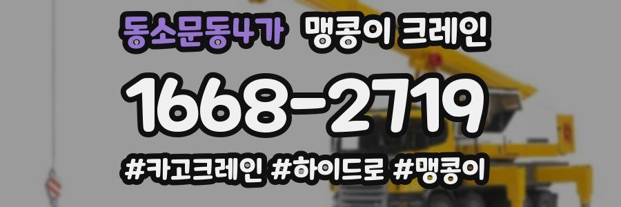 동소문동4가 맹콩이 크레인