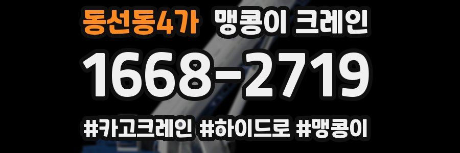 동선동4가 맹콩이 크레인