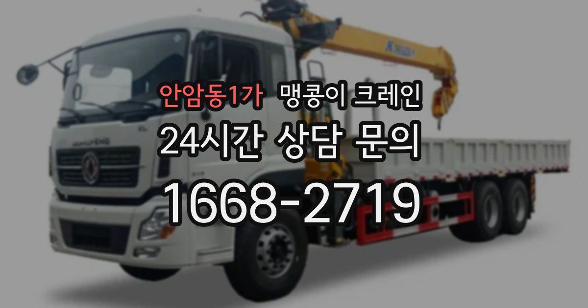안암동1가 맹콩이 크레인
