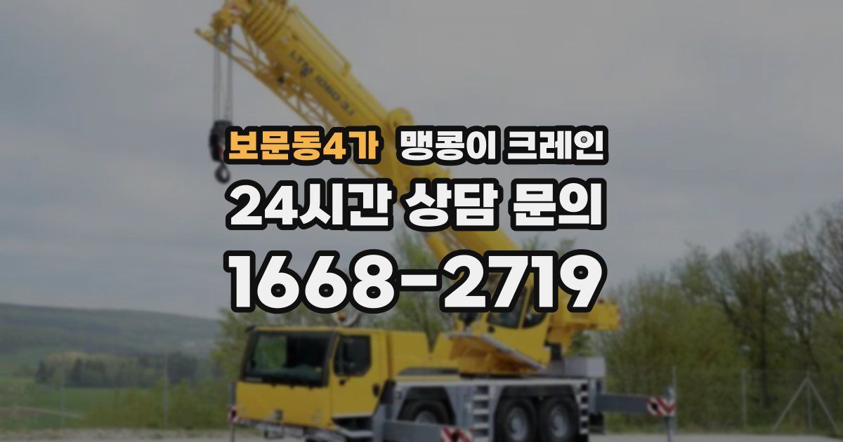 보문동4가 맹콩이 크레인