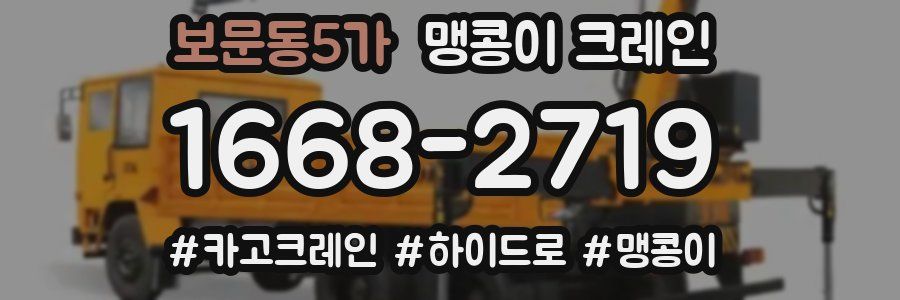 보문동5가 맹콩이 크레인