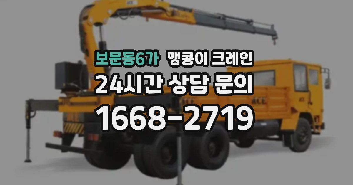 보문동6가 맹콩이 크레인