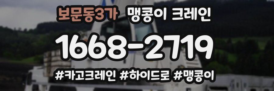 보문동3가 맹콩이 크레인