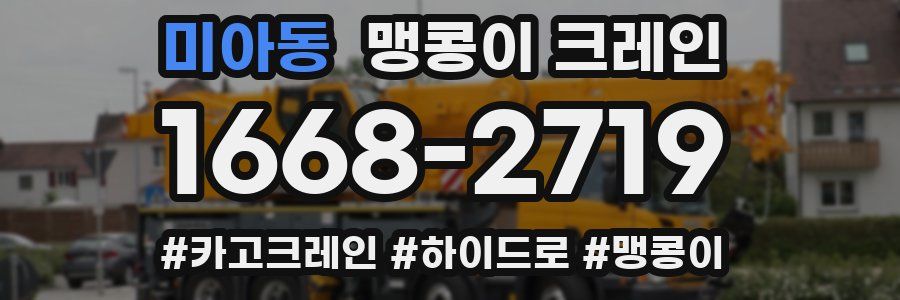 미아동 맹콩이 크레인