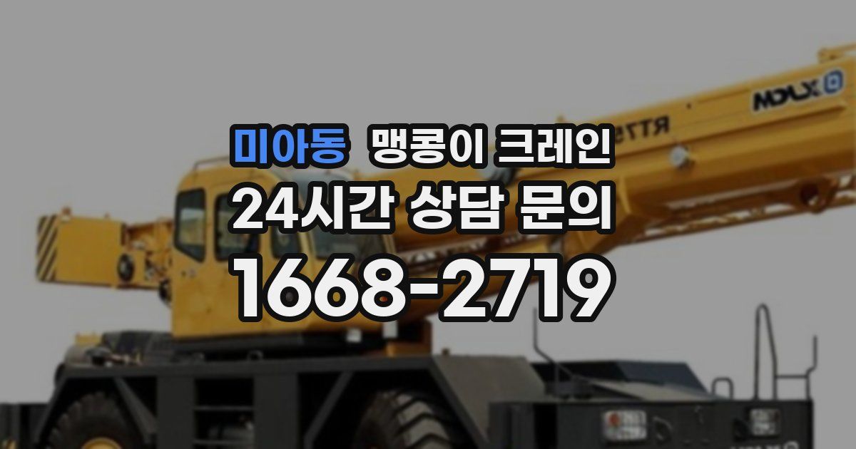 미아동 맹콩이 크레인