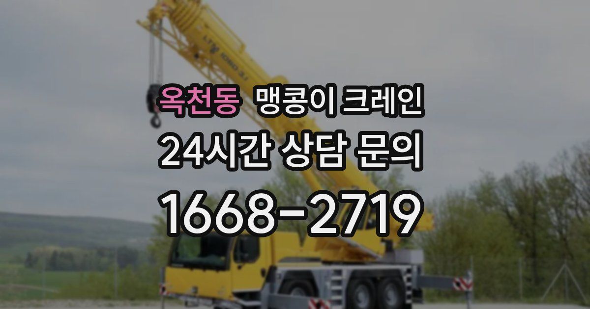 옥천동 맹콩이 크레인