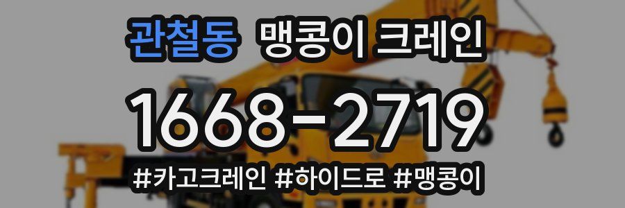 관철동 맹콩이 크레인