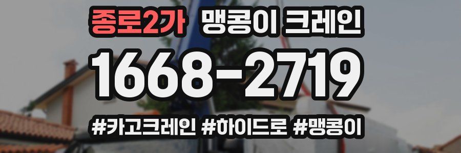 종로2가 맹콩이 크레인