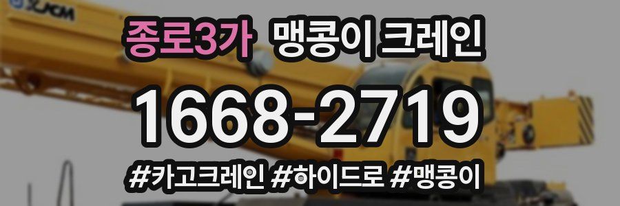 종로3가 맹콩이 크레인